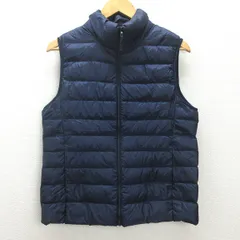 U■ユニクロ/UNIQLO ウルトラライトダウンベスト【XL】紺/LADIES/B3【中古】■