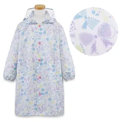 【リボン くすみブルー 8741802】 レインコート キッズ ランドセル対応 女の子 プチアンジェリーナ 120cm 130cm 140cm 小学生 幼稚園 保育園 子供 子ども こども おしゃれ かわいい カッパ リュック 対応 レインウェアのサムネイル