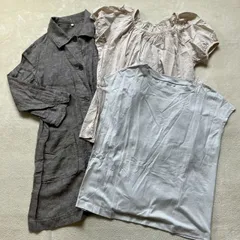 【まとめ売り】【早い者勝ち】無印良品 無印 シンプル シャツ カットソー 3点セット レディースLサイズ