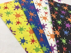 カラフルペイント  コットン100%  生地  入園入学グッズ  ペンキ