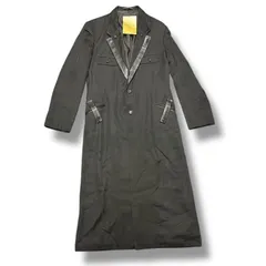参考上代268400円 Yohji Yamamoto POUR HOMME 24AW LEATHER COLLAR LONG JACKET レザーカラー ロング テーラードジャケット コート ヨウジヤマモト プールオム HO-J50-203 ブラック 3のサムネイル