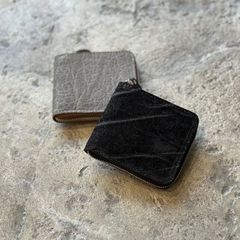 KC,s（ケイシイズ） 財布　象革　日本製 ビルフォード ラウンドジップ エレファントelephant ２色 Grayグレー、Blackブラック