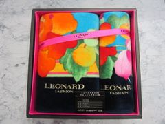 西川産業 LEONARD レオナール ウォッシュタオル＆フェイスタオル 2枚セット【未使用品】MN3045GOH【Shops 匿名配送】