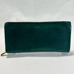 【✨本革✨】TAKEO/KIKUCHI/タケオキクチ/長財布/グリーン/ラウンドファスナー/メンズ/No.623