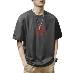 【特価セール】[Fosroe] Tシャツ メンズ 半袖 夏服 トップス ゆったり 大きいサイズ コットン100 ビッグシルエット グラフィック プリント 柔らかい 快適 男女兼用