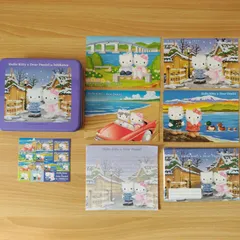 平成レトロ　キティ　サンリオ　缶入りレターセット　郵便局