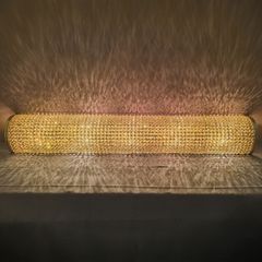 オリジナル 豪華！幅120cm 壁掛シャンデリア フルゴールドメッキ クリスタルビーズ 金華山 男の城 アートトラック レトロ C0624S