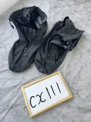 [JISONCASE] シューズカバー 防水 靴 レイン カバー 雨 雪 泥避 靴保護 レインブーツ 男女兼用 (XXXXL(ショート), ショート ブラック)　管理CX111