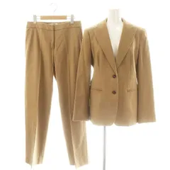 マックスマーラ MAX MARA 白タグ スーツ セットアップ テーラードジャケット パンツ 42 40 キャメル /DF ■OSのサムネイル