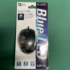 〔有線Blue LEDマウス（3ボタン）：USB・Mac／Win〕PC-SMBL1S-K