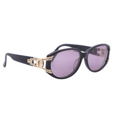 サンローラン Saint Laurent サングラス 度入り 31-7503 ゴールド×ブラック レディース 女性 メンズ 男性 【中古】