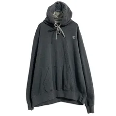 Champion ロゴスウェット パーカー XL チャコールグレー チャンピオン プルオーバー 裏起毛 ビッグサイズ 古着卸 アメリカ仕入 a701-6955