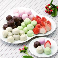 チョコアイスボール ＆ 苺アイス 50個 （冷凍便）