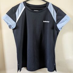 Admiral  アドミラル  テニス  ウェア  ゲームシャツ  Lサイズ  中古品  黒グレー