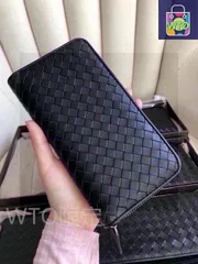 【今日特価】Bottega Veneta クラシックウォレット, ラムレザー, ハンドメイド編み込み, ユニセックスデザイン！[本日特価|新品未使用品]-WT0輸入