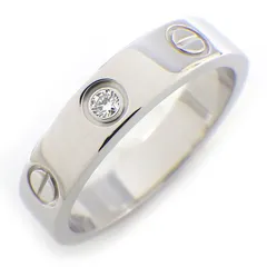 カルティエ Cartier リング ラブ スモールモデル SM B4050550 ウェディング バンド 1ポイント ダイヤモンド 0.02ct K18WG 10号 / #50 【中古】のサムネイル
