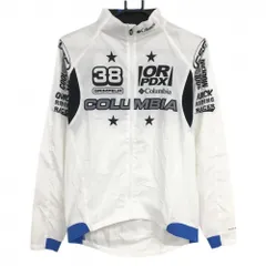 【美品】コロンビア ジャケット 白×黒 一部柄 薄手 後ろ一部メッシュ レディース S ゴルフウェア Columbiaのサムネイル