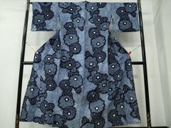 有松絞り浴衣 反物 着尺 黒みがかった藍色 - メルカリ