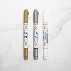 【送料込】（単品）ゼブラ マッキー ペイントマーカー 極細 金 / 銀 / 白 _