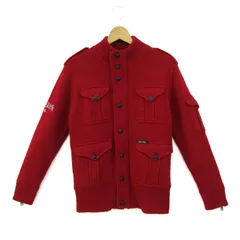 カールカナイ ニットジャケット ウール混 アウター メンズ Mサイズ レッド KARL KANI 【中古】のサムネイル