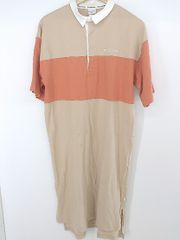 ◇ CONVERSE コンバース 半袖 膝下丈 ポロ ワンピース サイズ M ベージュ オレンジ レディース P 【中古】 【1209010007767】