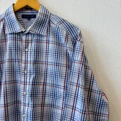 古着 XL 長袖シャツ 大きいサイズ TOMMY HILFIGER トミーヒルフィガー レギュラーフィット 赤青チェック