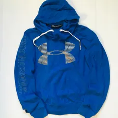 トレンド　チビスウェット　アンダーアーマー  SMサイズ　スウェット　ボリュームネック　プルオーバー パーカー　ブルー