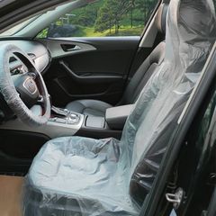 新品 100枚 超厚20グラム 使い捨てシートカバー 自動車 車用 シートカバー ビニール 使い捨てプラスチックシートカバー 養生シートカバー 運転席 助手席 フロント 保護カバー 車検 修理 整備 納車 汚れ防止 防菌（重さは約1.4kg）