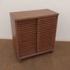【送料無料！】 シューズボックス 靴箱 ブラウン アルダー格子 シューズボックス