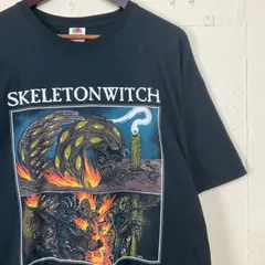 ビッグサイズ SKELETONWITCH スケルトンウィッチ メタル バンド Tシャツ 古着 メンズ2XL ブラック 黒 大きいサイズ【f240408023】