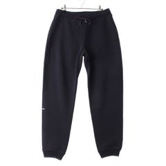 ルイヴィトン 21SS STAPLES EDITION  コットン ナイロン スウェット 裾リブ ロング  パンツ ボトムス HJY43W ブラック L【中古】
