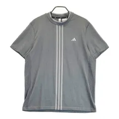 サイズ：2XL ADIDAS GOLF アディダスゴルフ  モックネック半袖Tシャツ  グレー系 [240101457230] ゴルフウェア メンズ ストスト
