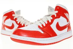 ナイキ NIKE WMNS AIR JORDAN 1 MID HABANERO RED 26.5cm BQ6472-116 ウィメンズ エアジョーダン ミッド ハバネロ レッド 【ブランド古着ベクトル】【中古】▲241111