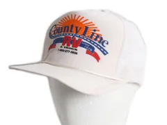 【お得なクーポン配布中!】 デッドストック 90s 企業 ロゴ プリント メッシュ ベースボール キャップ フリーサイズ オールド 帽子 トラッカー ハット 白 ワンポイント