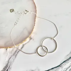 silver925シンプルリングブレスレット