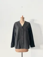 【美品】MHL　ノーカラー　シャツジャケット　2022SS 　サイズ1のサムネイル