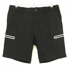 ★SALE価格★【超美品】キャロウェイレッドレーベル ハーフパンツ 黒 織生地 麻混 メンズ LL ゴルフウェア Callaway