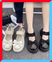 新品 リボン付き 厚底ローファーパンプス レディース ラウンドトゥ 疲れにくい エレガント 【送料無料】