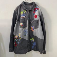 AS KNOW AS アズノアアズ　デザインYシャツ　刺繍Yシャツ　N
