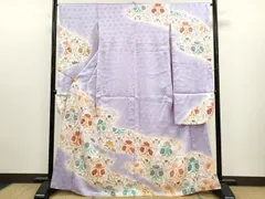 平和屋着物●豪華振袖　駒刺繍　更紗花唐草文　暈し染め　金彩　正絹　逸品　CAAT6159ze