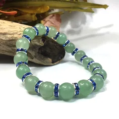 アベンチュリン パワーストーン ブレスレット 天然石 10mm （ブルー）メンズ・レディース 男性・女性 数珠ブレス 開運  [3] 