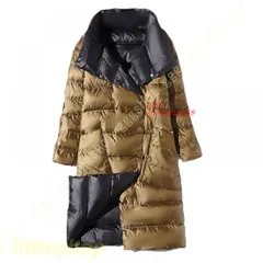 ダウンジャケット ライトダウン インナーダウン ダウンコート アウター 上着 暖かい 冬 軽量 大人 ロング丈 両面使える レディース 春 スタンド秋 vii4w611369