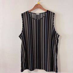 (25308)　noannu ノアンヌ　4Lサイズ ストライプ柄 タンクトップ