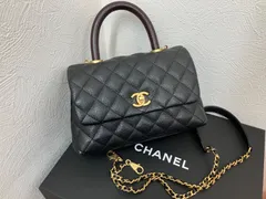 24B【CHANEL 】人気 トレンディ CC 金プレートハンドル バニティ シャネル 24B 新作トレンディCC ラムスキン バニティ ミラー付き