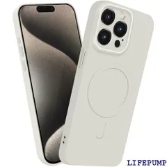 MiaoKeDa iPhone 15 Pro MagSafe対応 シリコン ケース イフォン 15Pro マグネット搭載 ワイヤレス充電 スマホケース 耐衝撃 全面保護 ストラップホールバンパー いpほね15Pro 人気 薄型 いphon フホワイト 1996