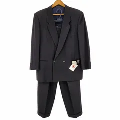 コムデギャルソンオム COMME des GARCONS HOMME 80-90s archive 金文字タグ シャドーストライプ ダブルブレストテーラードジャケット シャドーストライプ2タックセンタープレス ワイドスラックス セットアップ メンズ  Mのサムネイル