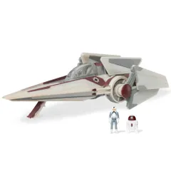 スターウォーズ マイクロギャラクシー飛行隊 Vウィングスターファイター - 3インチ ライトアーマークラス車両 1インチマイクロフィギュアアクセサリー2個付き 