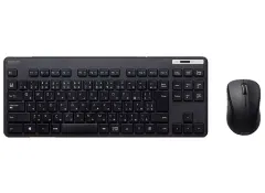 【中古】PCハード エレコム 無線薄型コンパクトキーボード＆マウス[TK-FDM109MBK]