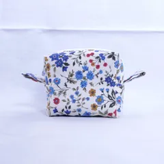 小さめミニスクエアポーチ　スクエア型　おしゃれ　手作り　ハンドメイド