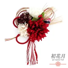 髪飾り 成人式 水引 赤 振袖 袴 花 ゴールド 白 茶 花 玉飾り 組紐 房 和柄 コーム かんざし かわいい 日本製 おしゃれ 卒業式 No.12-0443